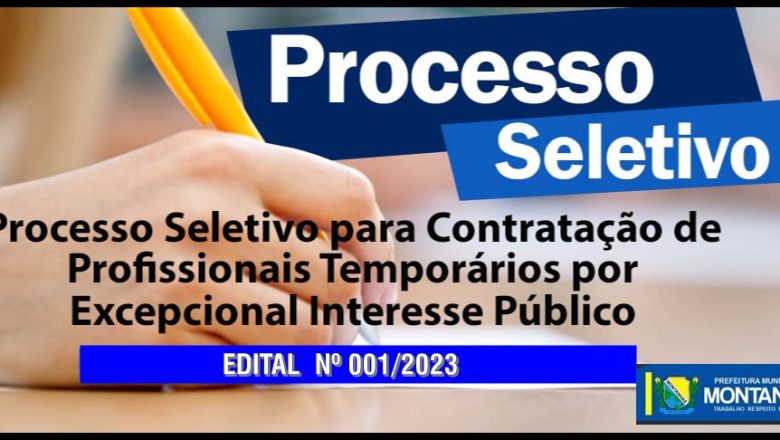 SECRETARIA DE ADMINISTRAÇÃO CONVOCA CANDIDATOS DO PROCESSO SELETIVO SIMPLIFICADO 001/2023