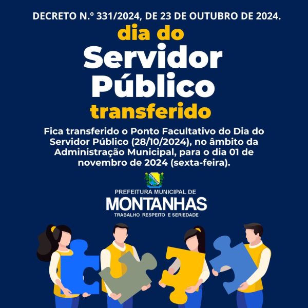 PONTO FACULTATIVO DO DIA 28/10 COMEMORA SERVIDOR PÚBLICO PASSOU PARA 01/11/2024