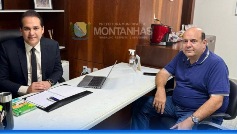 PREFEITO DE MONTANHAS REALIZA REUNIÃO COM O DEPUTADO ESTADUAL KLEBER RODRIGUES